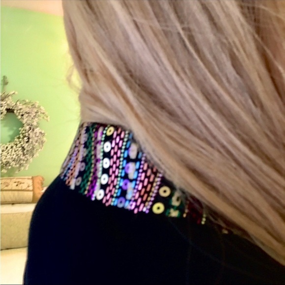 ST. JOHN PAILLETTES BLACK JACKET EXCELLENT CONDITION  MATCHING BAG PAILLETTES - Picture 3 of 13